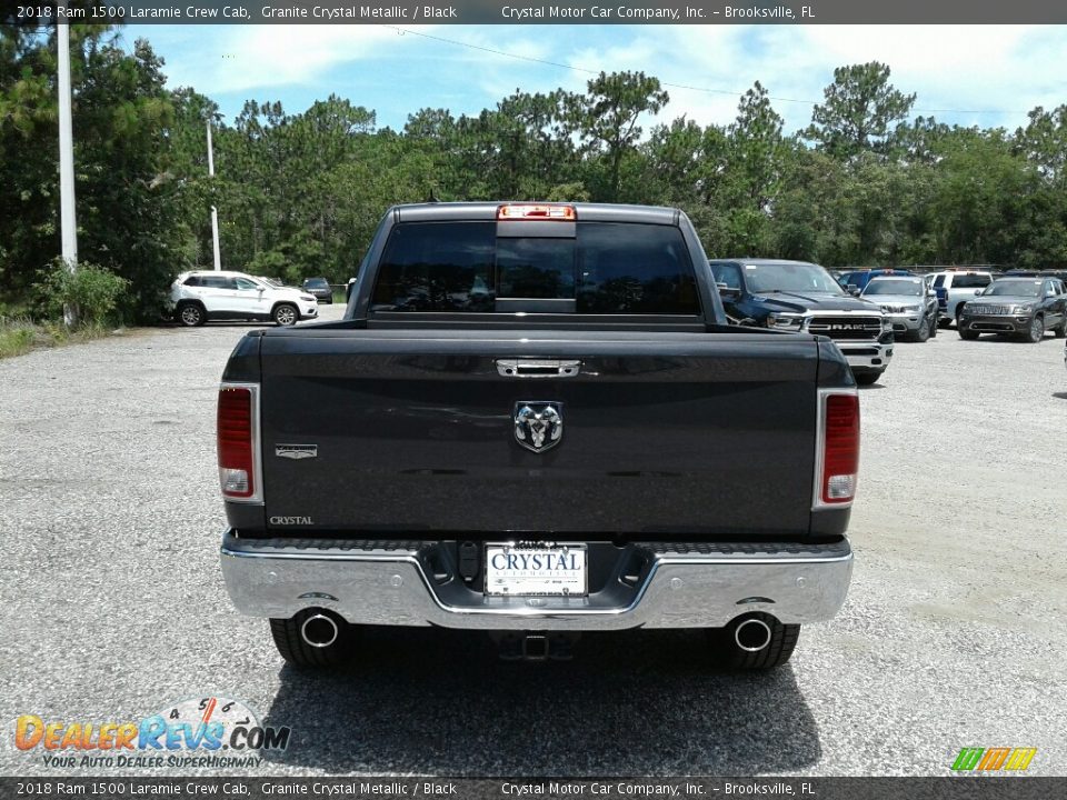 2018 Ram 1500 Laramie Crew Cab Granite Crystal Metallic / Black Photo #4