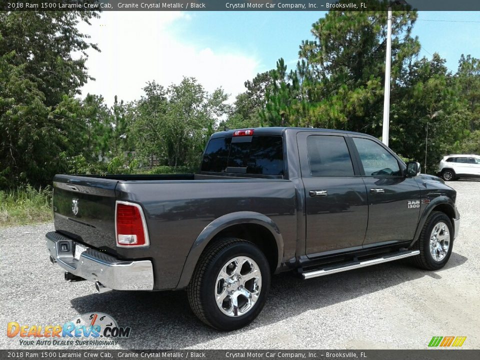 2018 Ram 1500 Laramie Crew Cab Granite Crystal Metallic / Black Photo #5