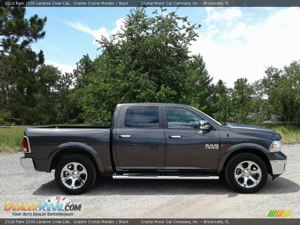 2018 Ram 1500 Laramie Crew Cab Granite Crystal Metallic / Black Photo #6
