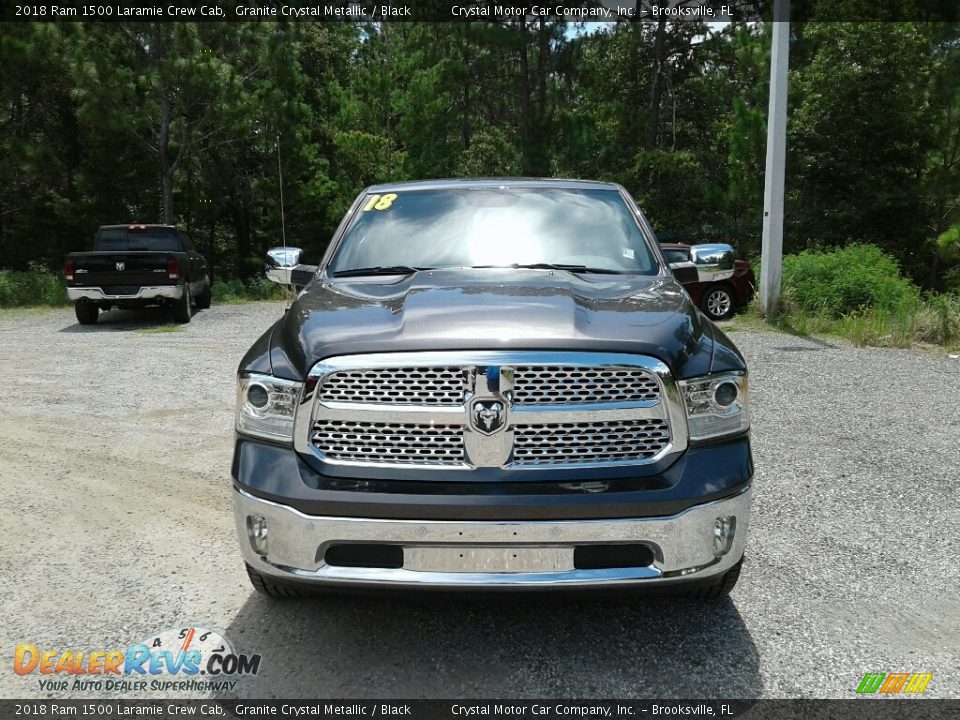 2018 Ram 1500 Laramie Crew Cab Granite Crystal Metallic / Black Photo #8