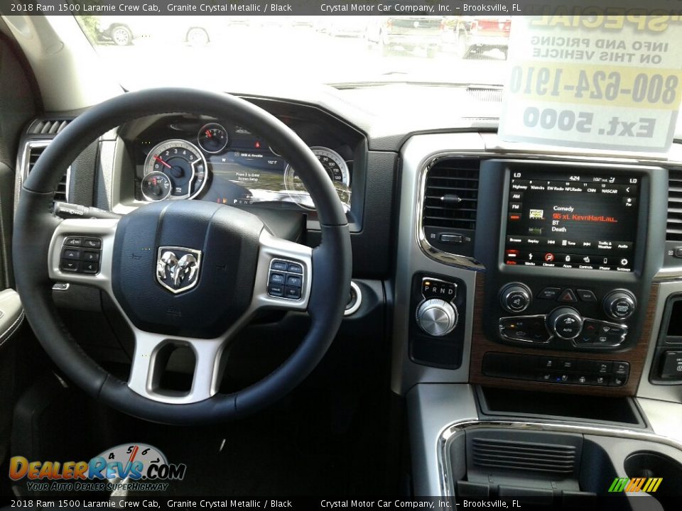 2018 Ram 1500 Laramie Crew Cab Granite Crystal Metallic / Black Photo #13