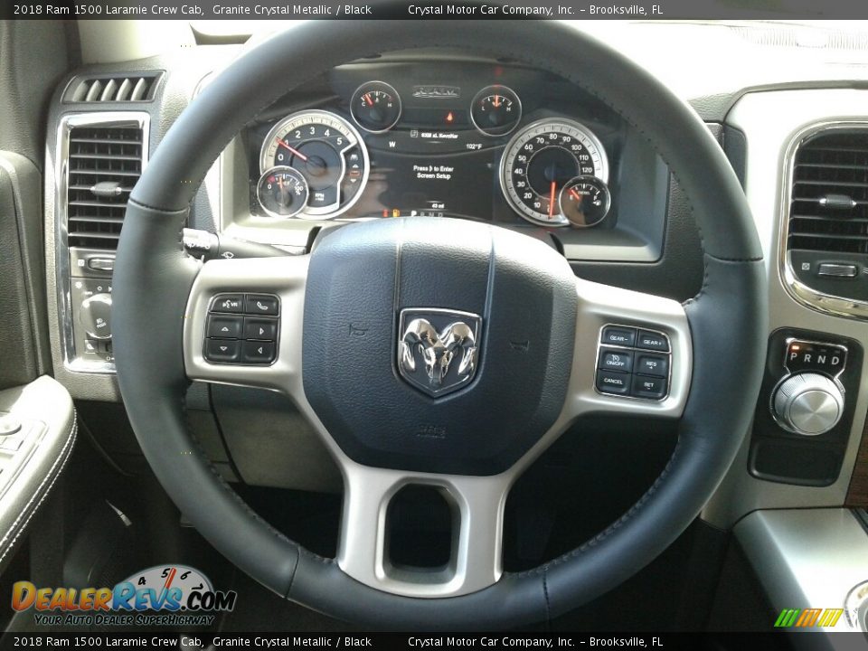 2018 Ram 1500 Laramie Crew Cab Granite Crystal Metallic / Black Photo #14
