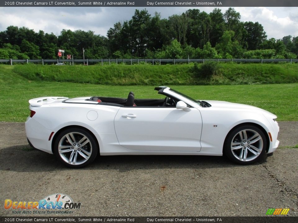 2018 Chevrolet Camaro LT Convertible Summit White / Adrenaline Red Photo #2