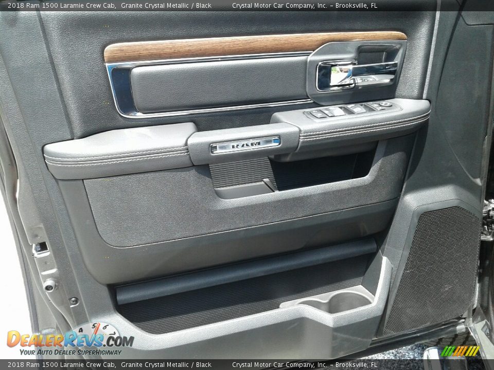 2018 Ram 1500 Laramie Crew Cab Granite Crystal Metallic / Black Photo #17