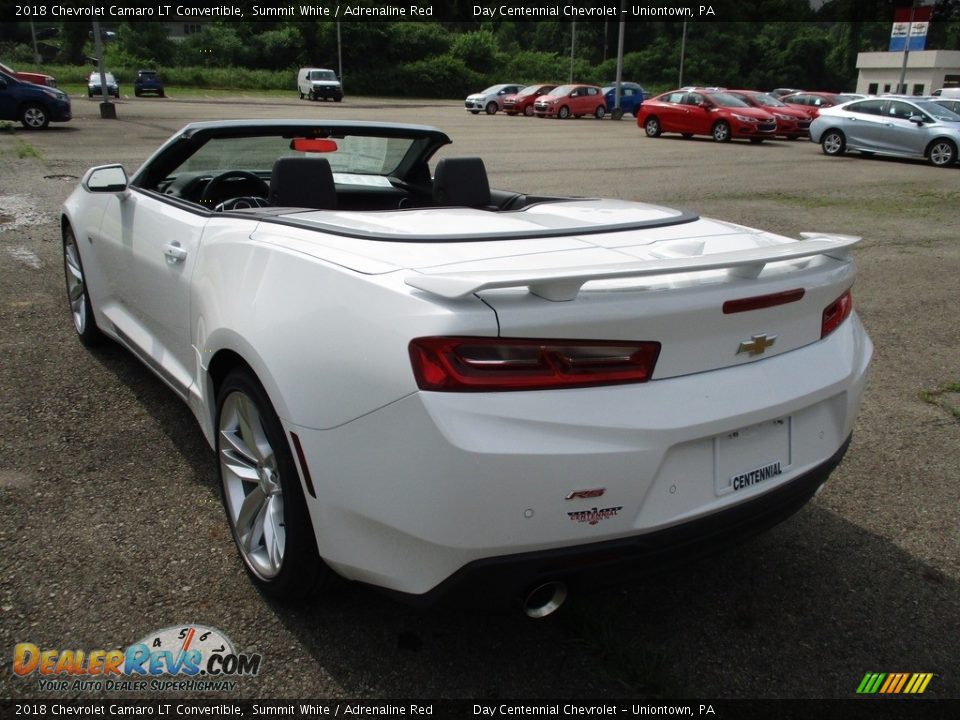 2018 Chevrolet Camaro LT Convertible Summit White / Adrenaline Red Photo #5