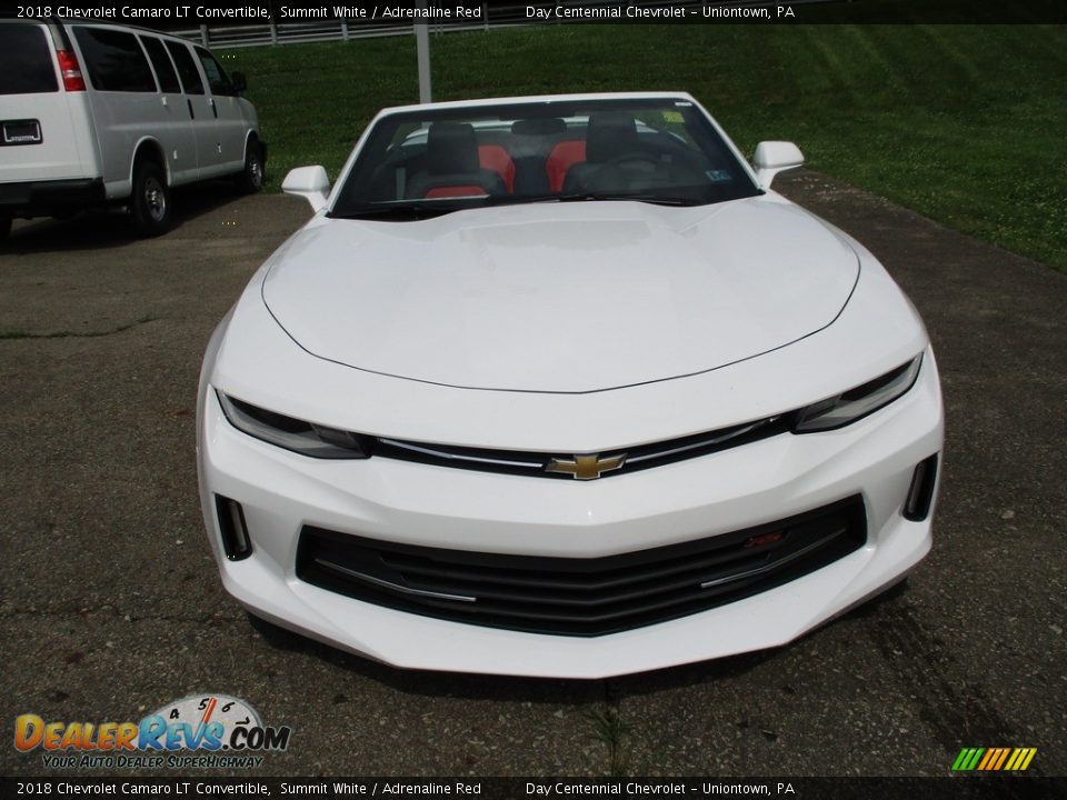 2018 Chevrolet Camaro LT Convertible Summit White / Adrenaline Red Photo #9