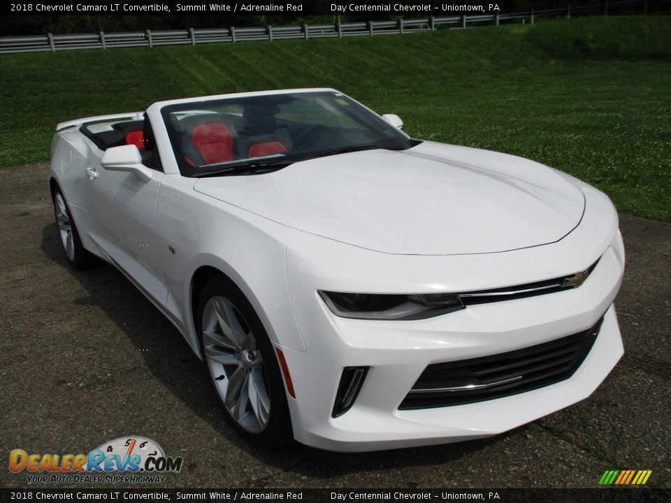 2018 Chevrolet Camaro LT Convertible Summit White / Adrenaline Red Photo #10