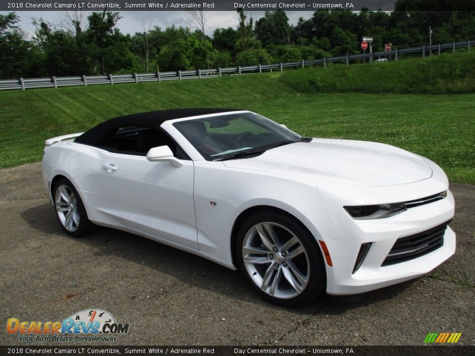 2018 Chevrolet Camaro LT Convertible Summit White / Adrenaline Red Photo #11