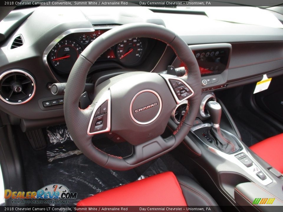 2018 Chevrolet Camaro LT Convertible Summit White / Adrenaline Red Photo #15
