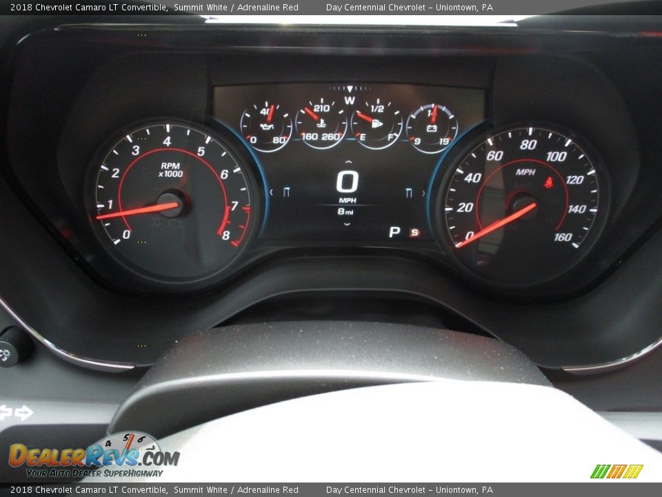 2018 Chevrolet Camaro LT Convertible Summit White / Adrenaline Red Photo #20