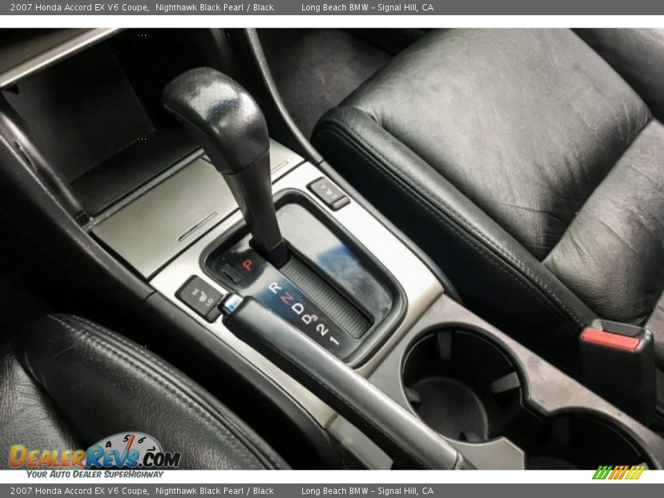 2007 Honda Accord EX V6 Coupe Nighthawk Black Pearl / Black Photo #18