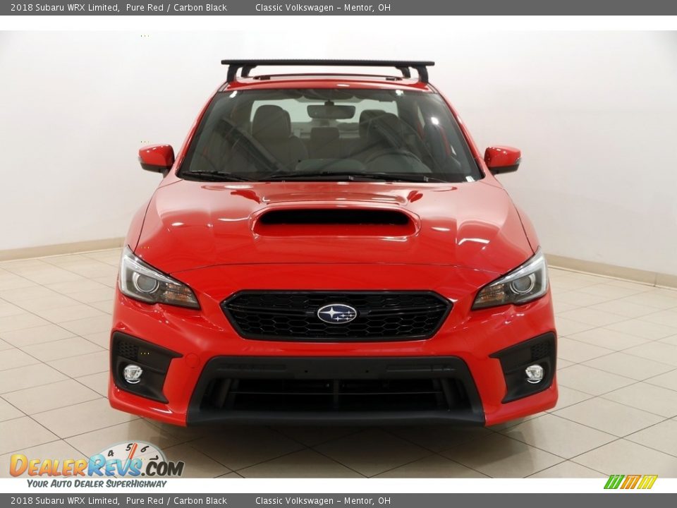 2018 Subaru WRX Limited Pure Red / Carbon Black Photo #2