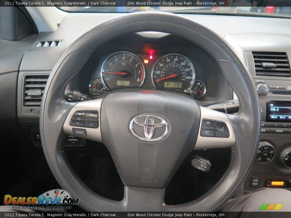 2011 Toyota Corolla S Magnetic Gray Metallic / Dark Charcoal Photo #17