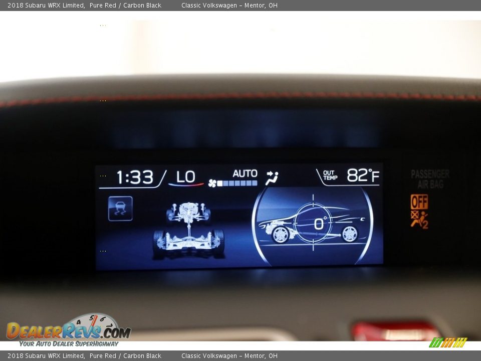 2018 Subaru WRX Limited Gauges Photo #12