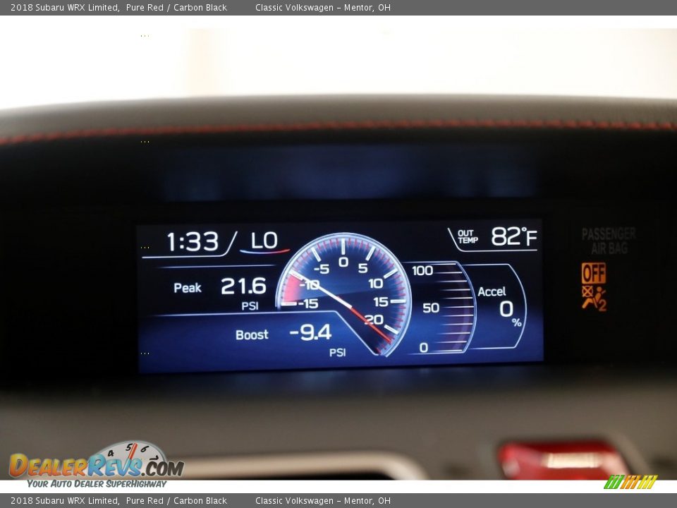 2018 Subaru WRX Limited Gauges Photo #14