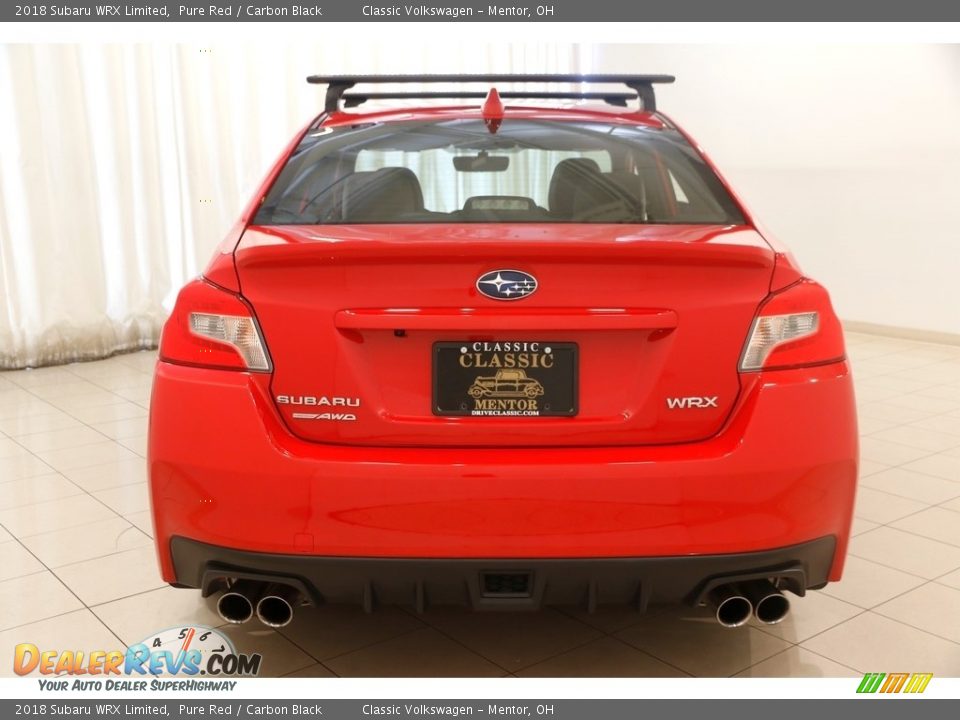 2018 Subaru WRX Limited Pure Red / Carbon Black Photo #24