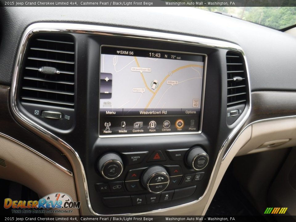 2015 Jeep Grand Cherokee Limited 4x4 Cashmere Pearl / Black/Light Frost Beige Photo #17
