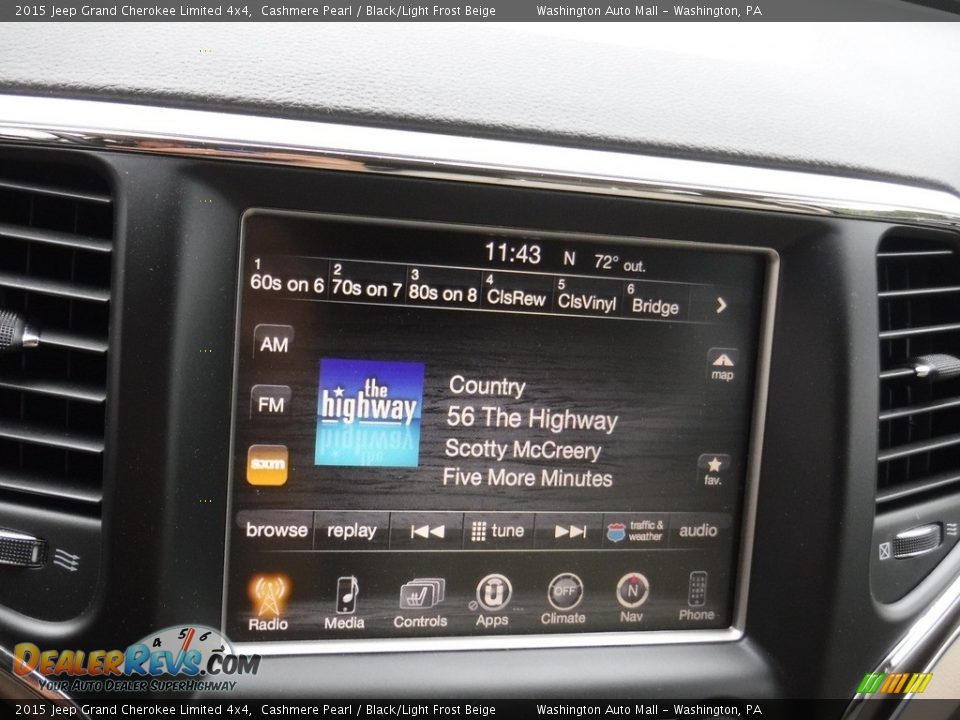 2015 Jeep Grand Cherokee Limited 4x4 Cashmere Pearl / Black/Light Frost Beige Photo #18