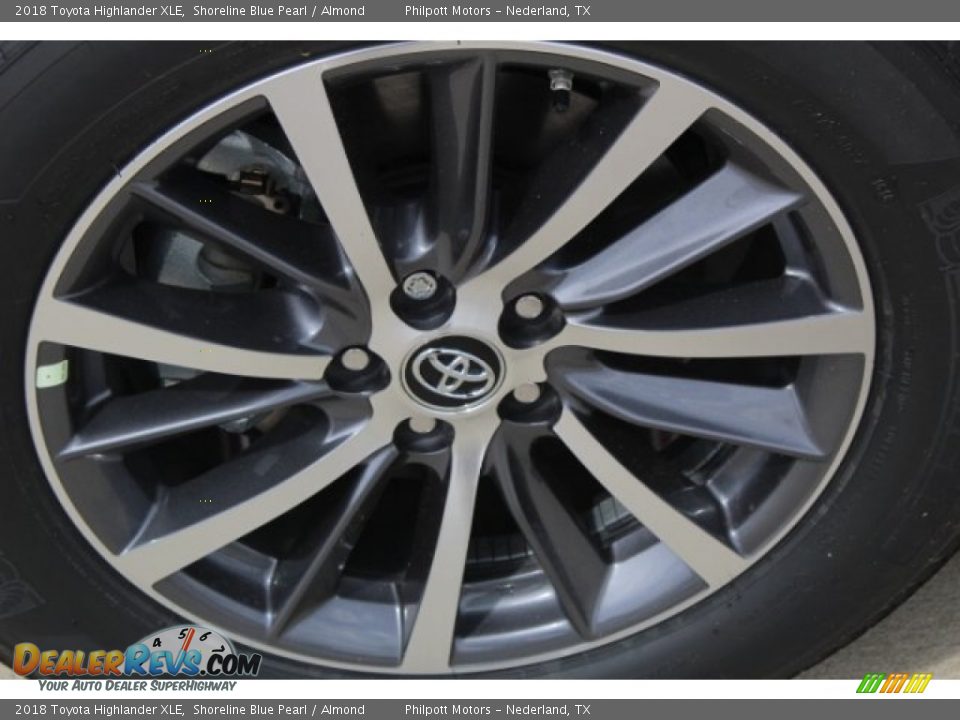2018 Toyota Highlander XLE Shoreline Blue Pearl / Almond Photo #4
