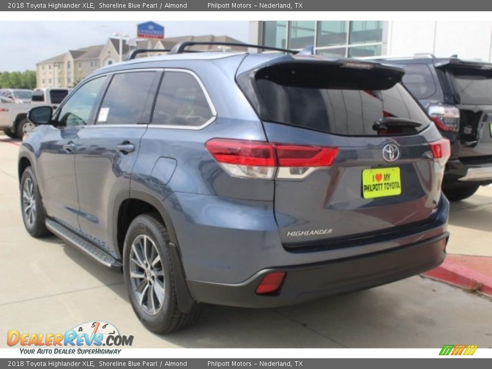 2018 Toyota Highlander XLE Shoreline Blue Pearl / Almond Photo #6
