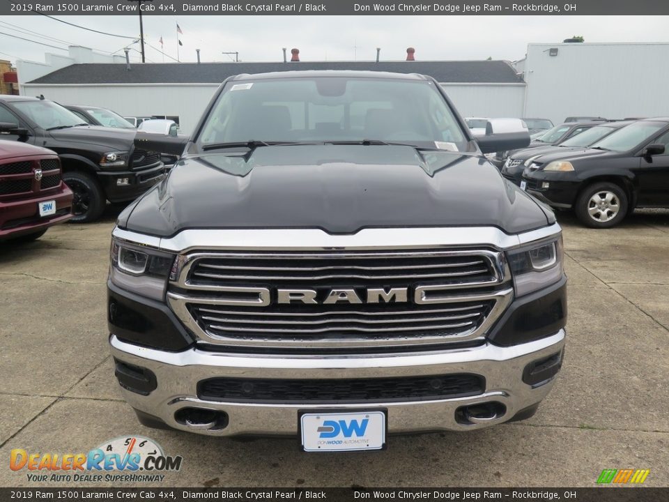 2019 Ram 1500 Laramie Crew Cab 4x4 Diamond Black Crystal Pearl / Black Photo #7