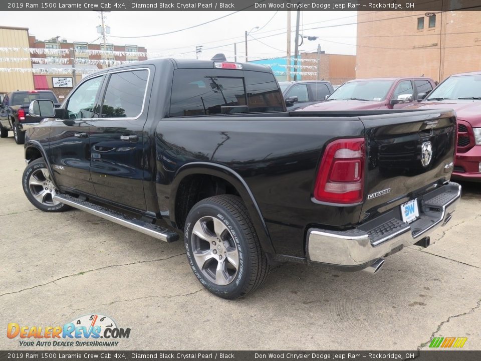 2019 Ram 1500 Laramie Crew Cab 4x4 Diamond Black Crystal Pearl / Black Photo #10