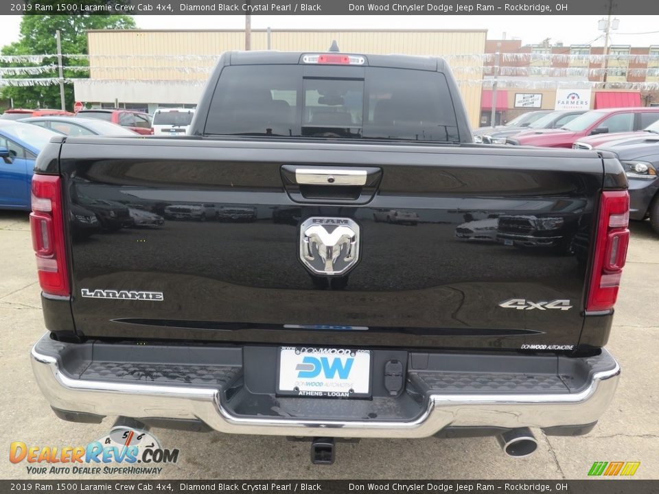 2019 Ram 1500 Laramie Crew Cab 4x4 Diamond Black Crystal Pearl / Black Photo #12