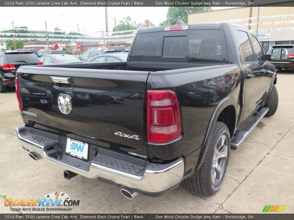 2019 Ram 1500 Laramie Crew Cab 4x4 Diamond Black Crystal Pearl / Black Photo #13