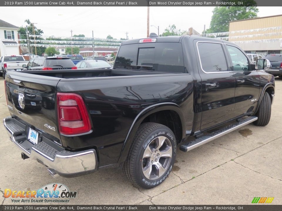 2019 Ram 1500 Laramie Crew Cab 4x4 Diamond Black Crystal Pearl / Black Photo #14