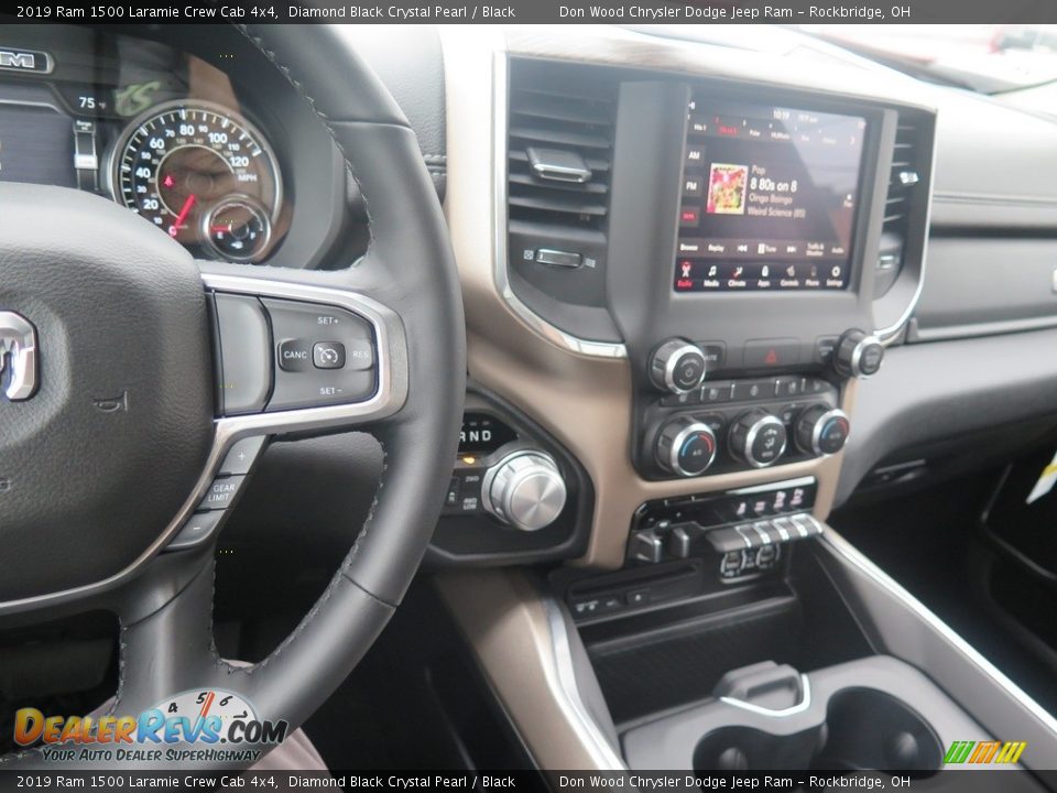 2019 Ram 1500 Laramie Crew Cab 4x4 Diamond Black Crystal Pearl / Black Photo #19