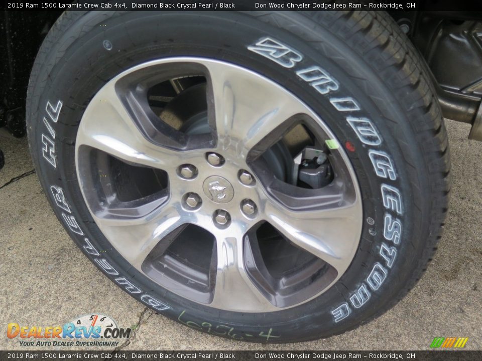 2019 Ram 1500 Laramie Crew Cab 4x4 Diamond Black Crystal Pearl / Black Photo #27