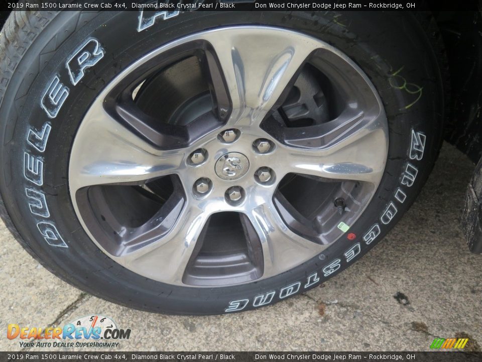 2019 Ram 1500 Laramie Crew Cab 4x4 Diamond Black Crystal Pearl / Black Photo #28