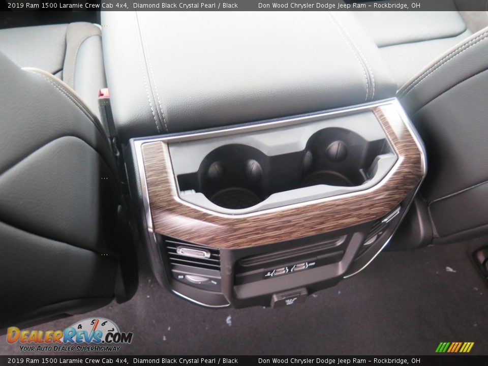 2019 Ram 1500 Laramie Crew Cab 4x4 Diamond Black Crystal Pearl / Black Photo #35