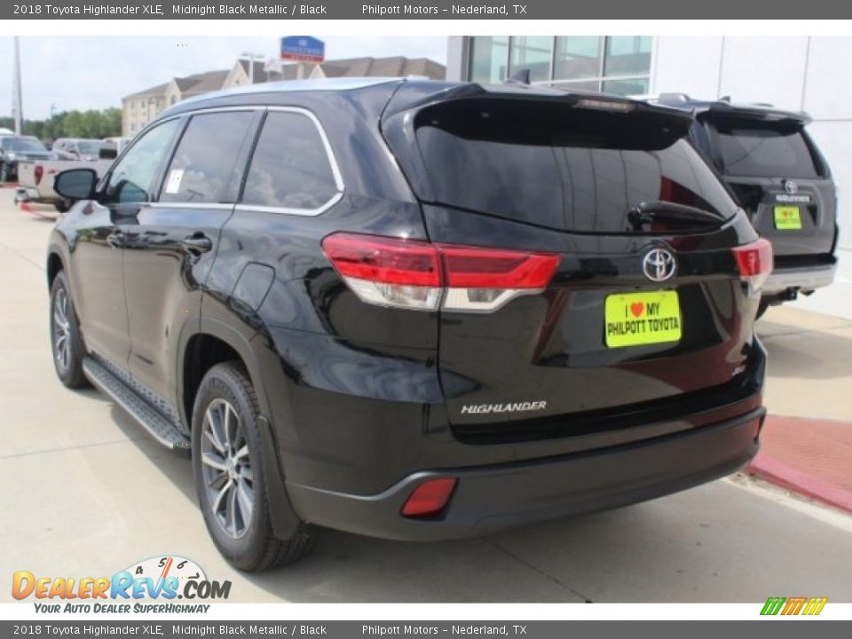 2018 Toyota Highlander XLE Midnight Black Metallic / Black Photo #6