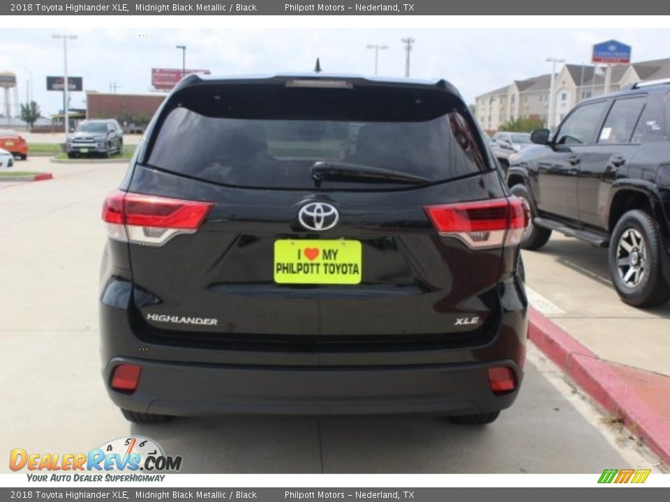 2018 Toyota Highlander XLE Midnight Black Metallic / Black Photo #7