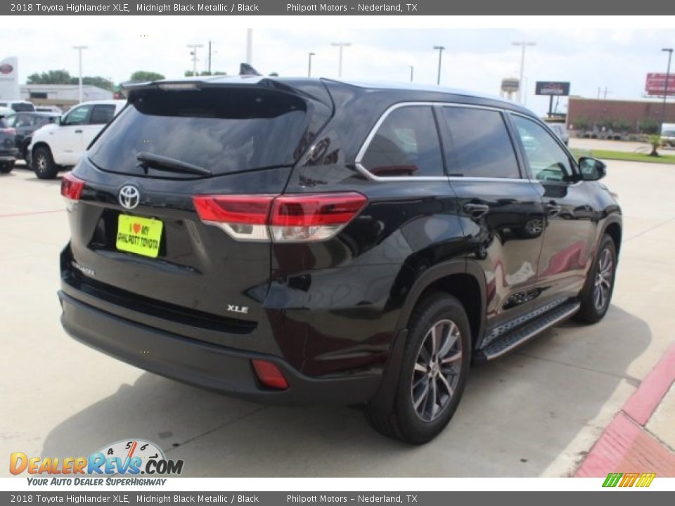 2018 Toyota Highlander XLE Midnight Black Metallic / Black Photo #8