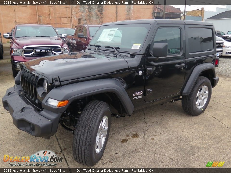 2018 Jeep Wrangler Sport 4x4 Black / Black Photo #8