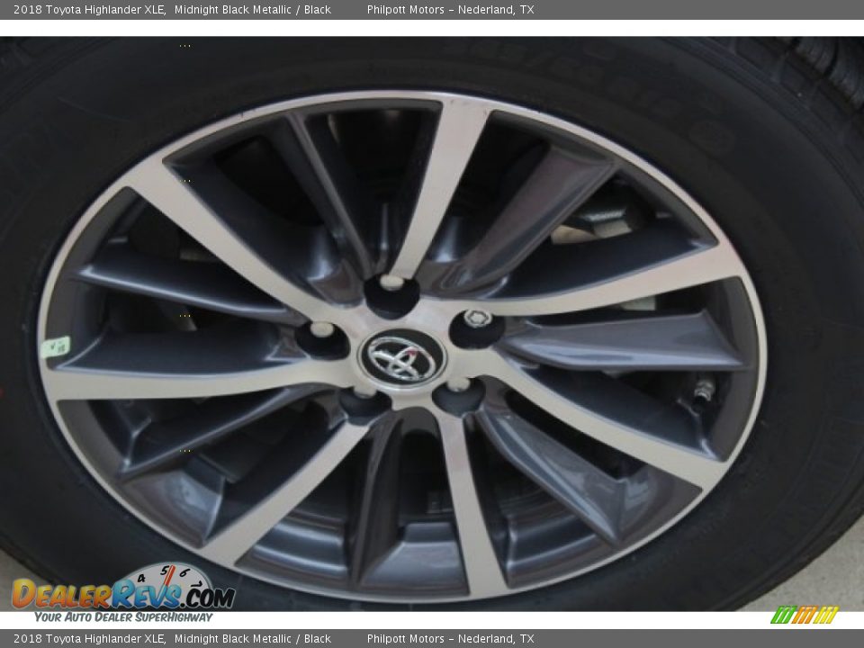 2018 Toyota Highlander XLE Midnight Black Metallic / Black Photo #10