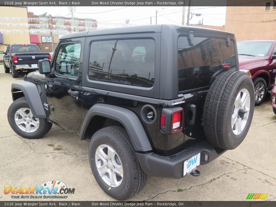 2018 Jeep Wrangler Sport 4x4 Black / Black Photo #9
