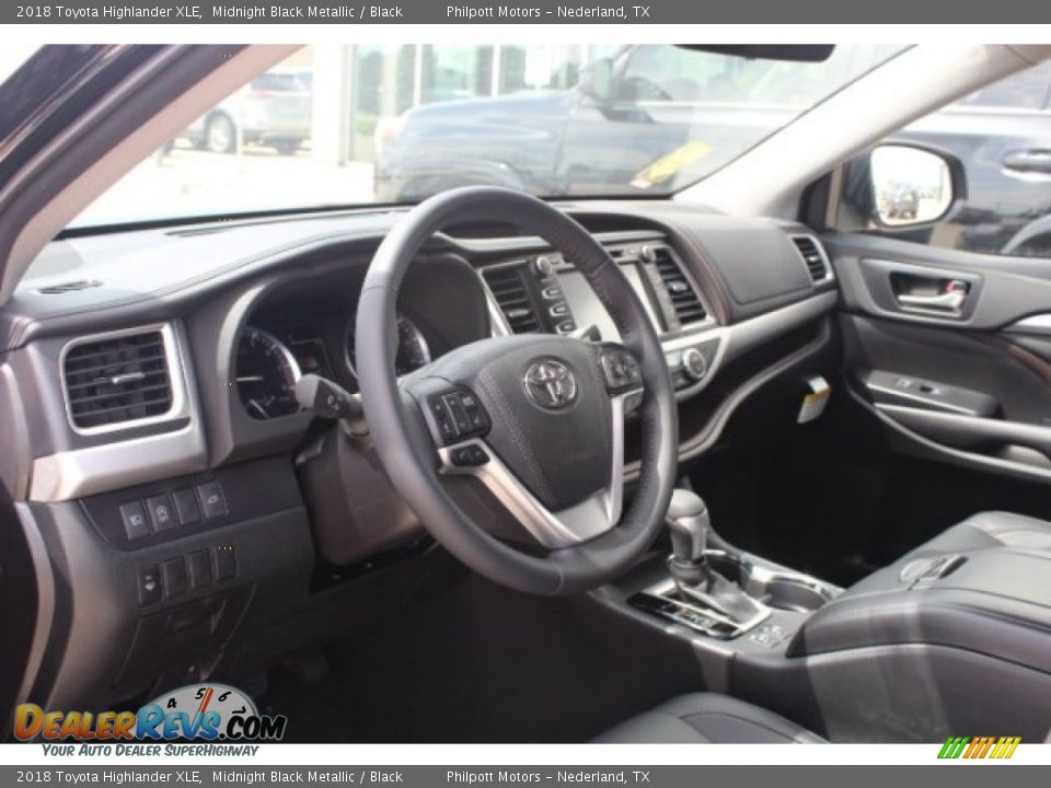 2018 Toyota Highlander XLE Midnight Black Metallic / Black Photo #12