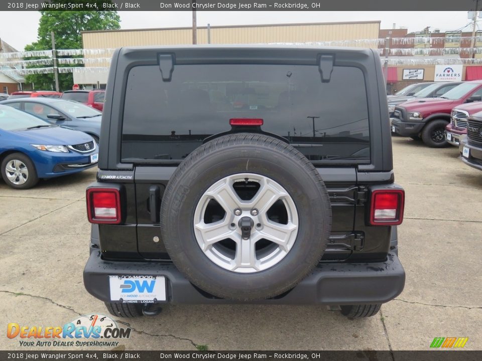 2018 Jeep Wrangler Sport 4x4 Black / Black Photo #10
