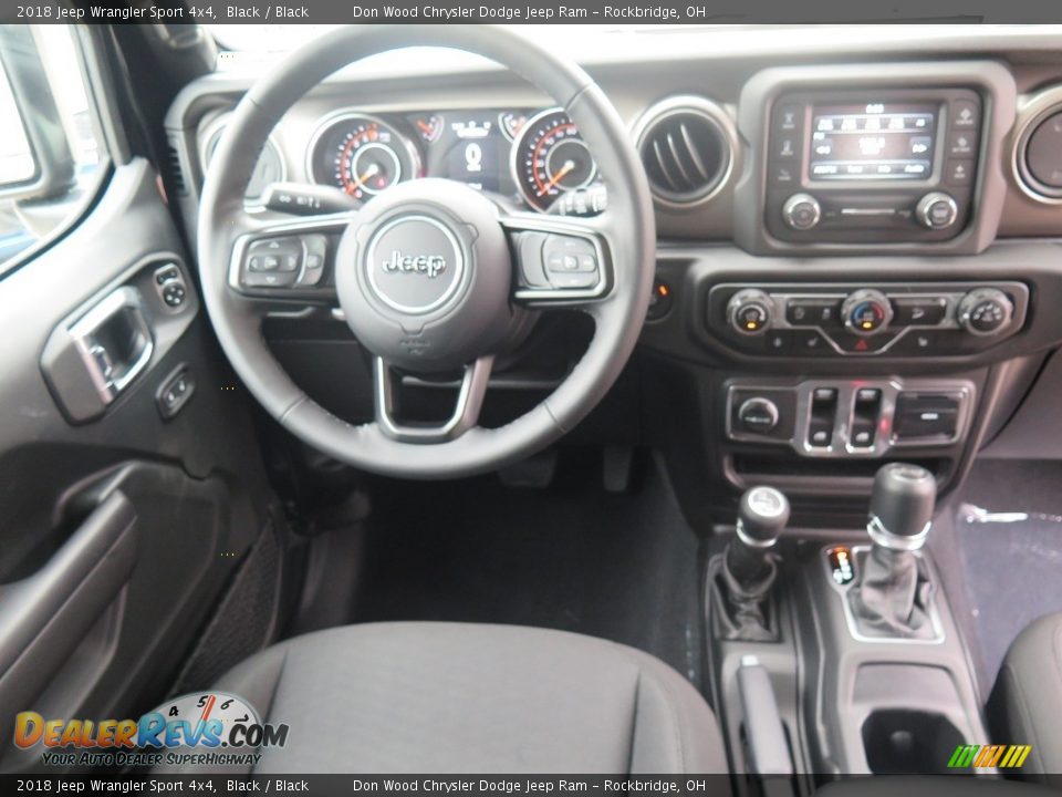 2018 Jeep Wrangler Sport 4x4 Black / Black Photo #12