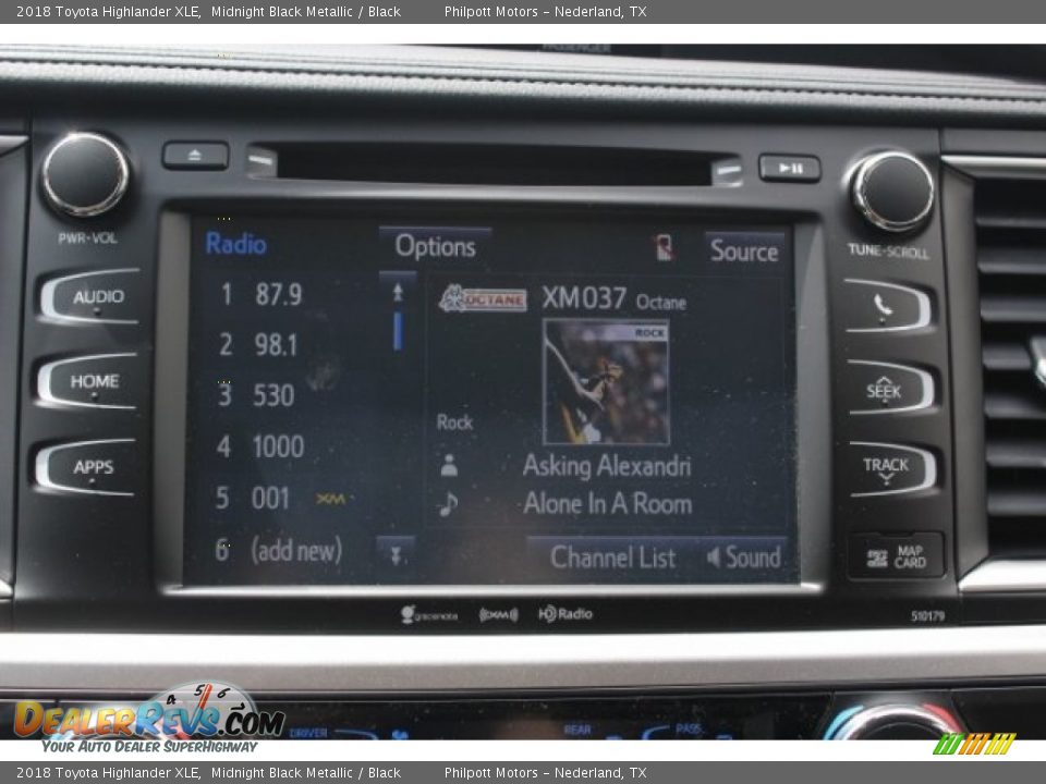 2018 Toyota Highlander XLE Midnight Black Metallic / Black Photo #17