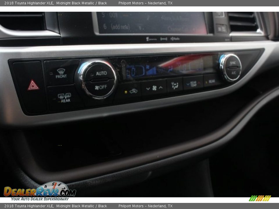 2018 Toyota Highlander XLE Midnight Black Metallic / Black Photo #18