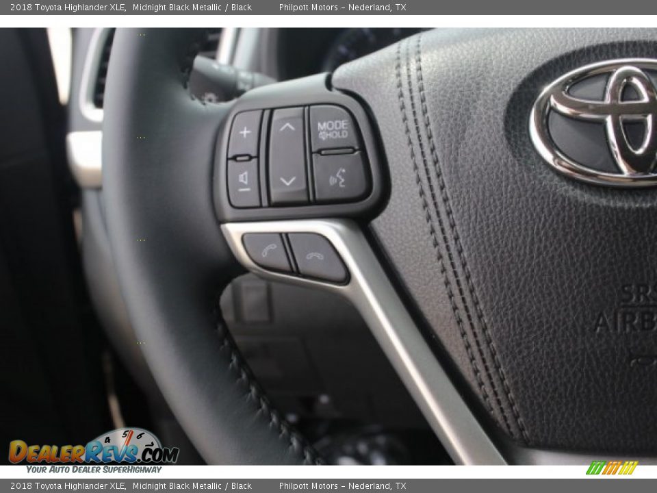 2018 Toyota Highlander XLE Midnight Black Metallic / Black Photo #19