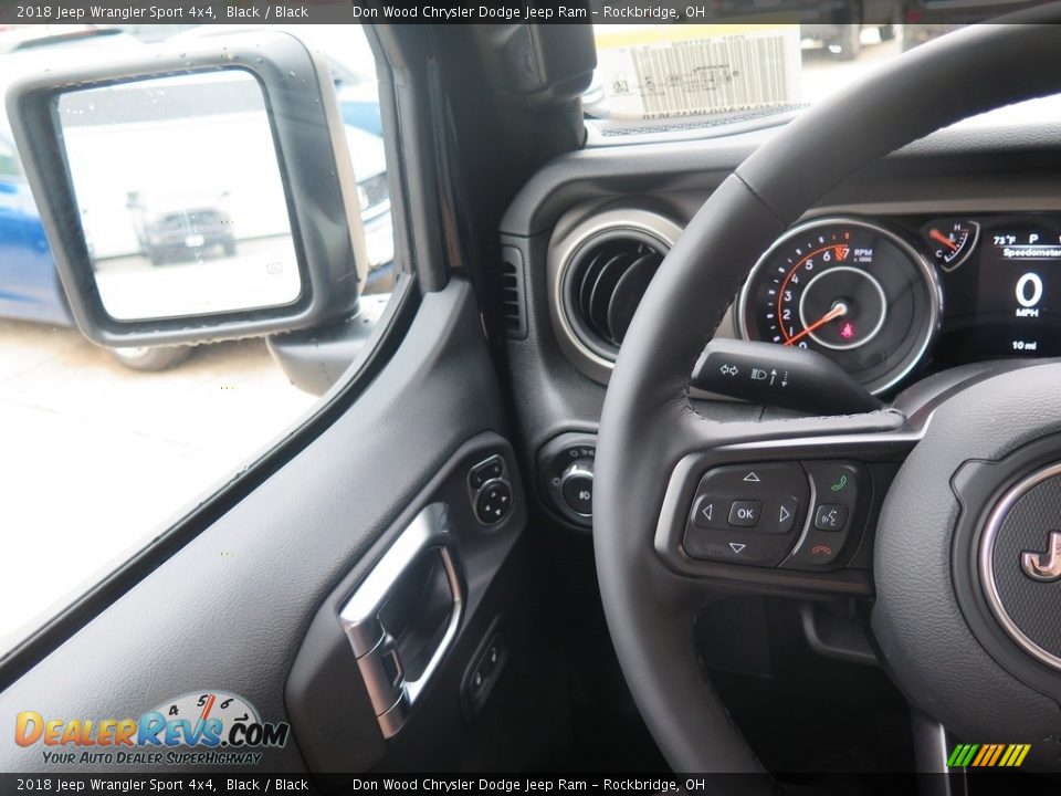 2018 Jeep Wrangler Sport 4x4 Black / Black Photo #14