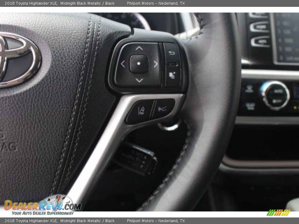 2018 Toyota Highlander XLE Midnight Black Metallic / Black Photo #20