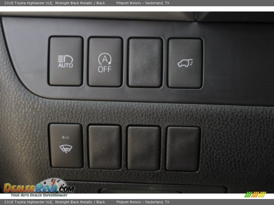 2018 Toyota Highlander XLE Midnight Black Metallic / Black Photo #23