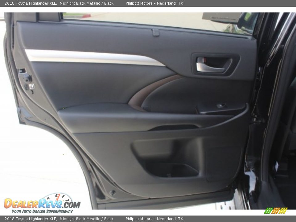 2018 Toyota Highlander XLE Midnight Black Metallic / Black Photo #25