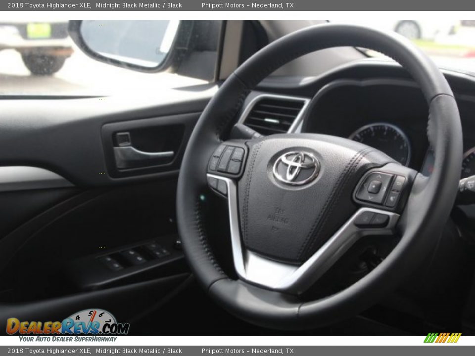 2018 Toyota Highlander XLE Midnight Black Metallic / Black Photo #28